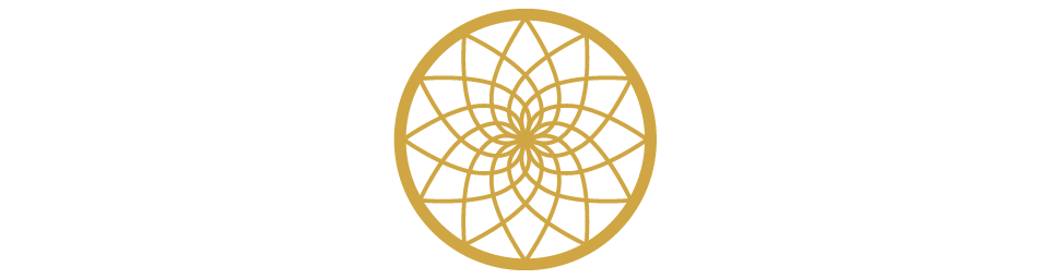Gold geometric circle stamp for tea company Four Twentea